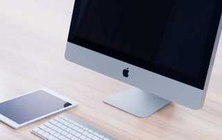Apple iMac desktop computer screen