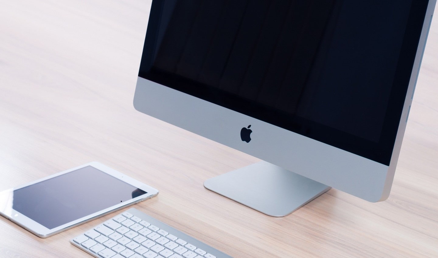 Apple iMac desktop computer screen