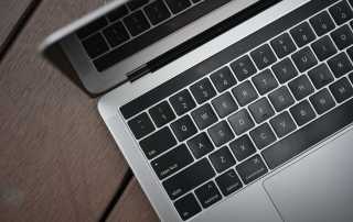 MacBook laptop keyboard keys