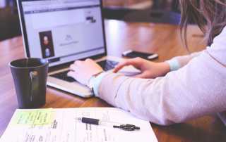 laptop and notepad