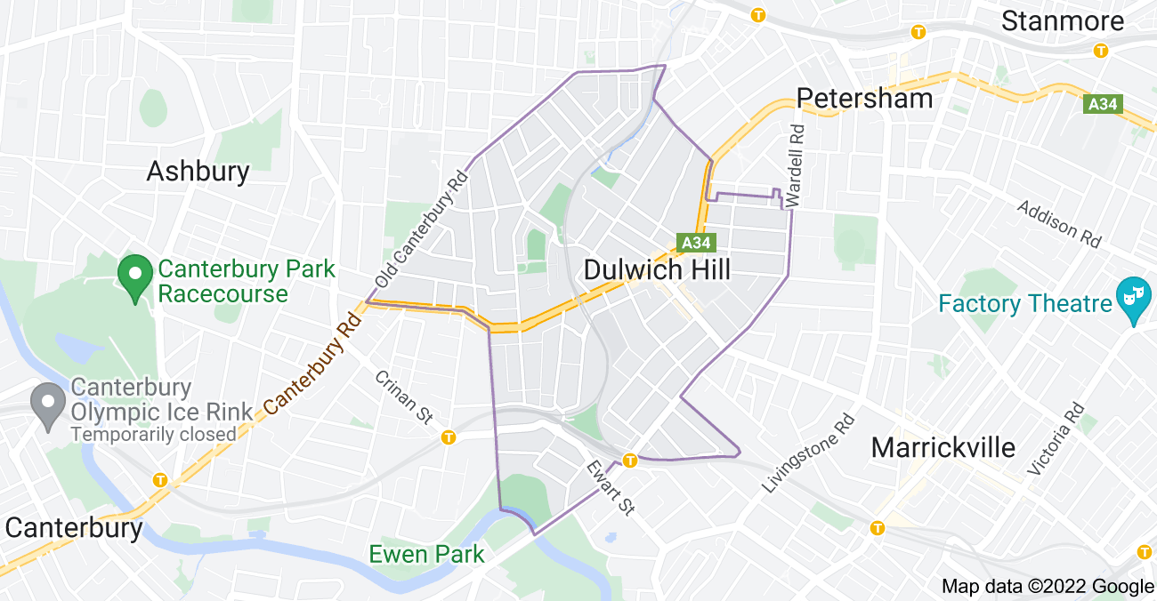 dulwich hill map