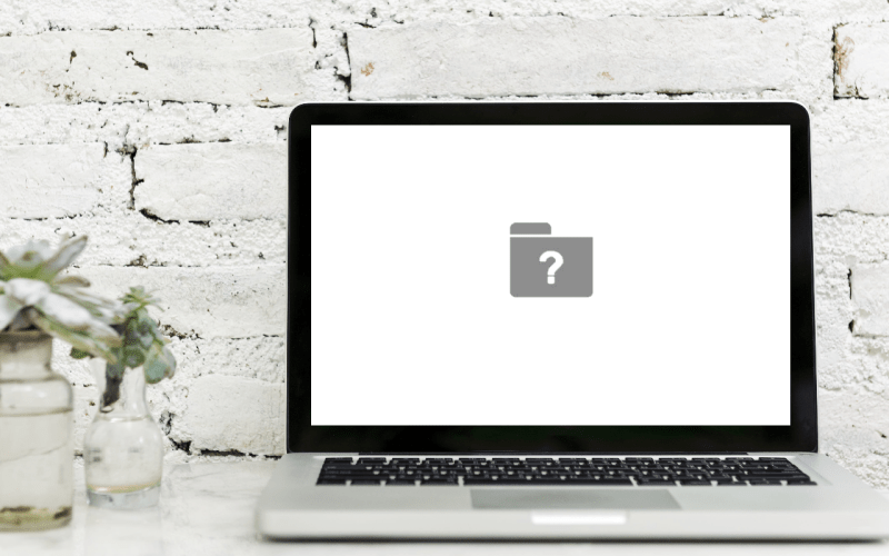 Apple MacBook Pro repairs showing a folder icon with a question mark problem