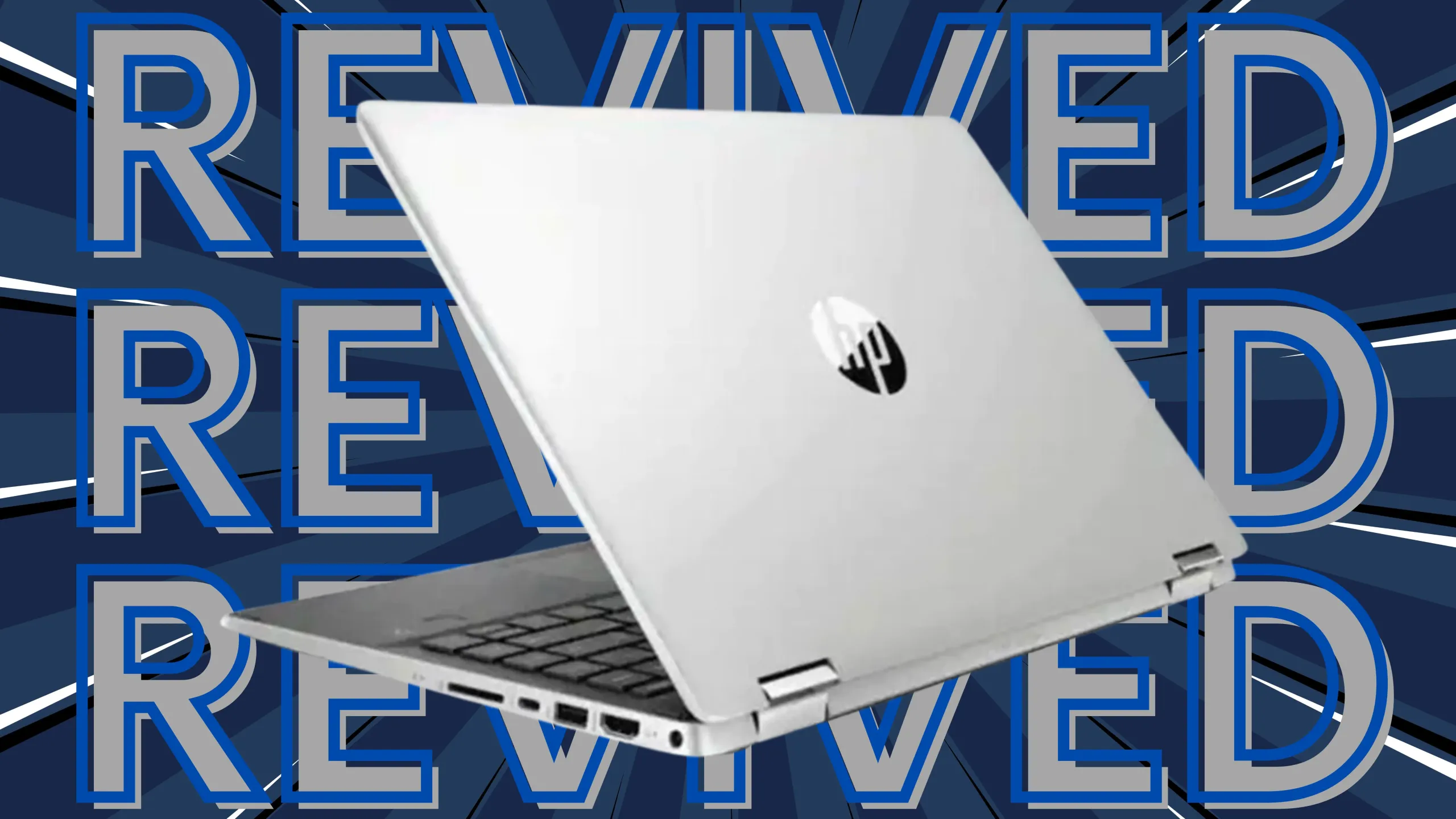Picture of an HP Pavilion x360 14" laptop with an unexpected error